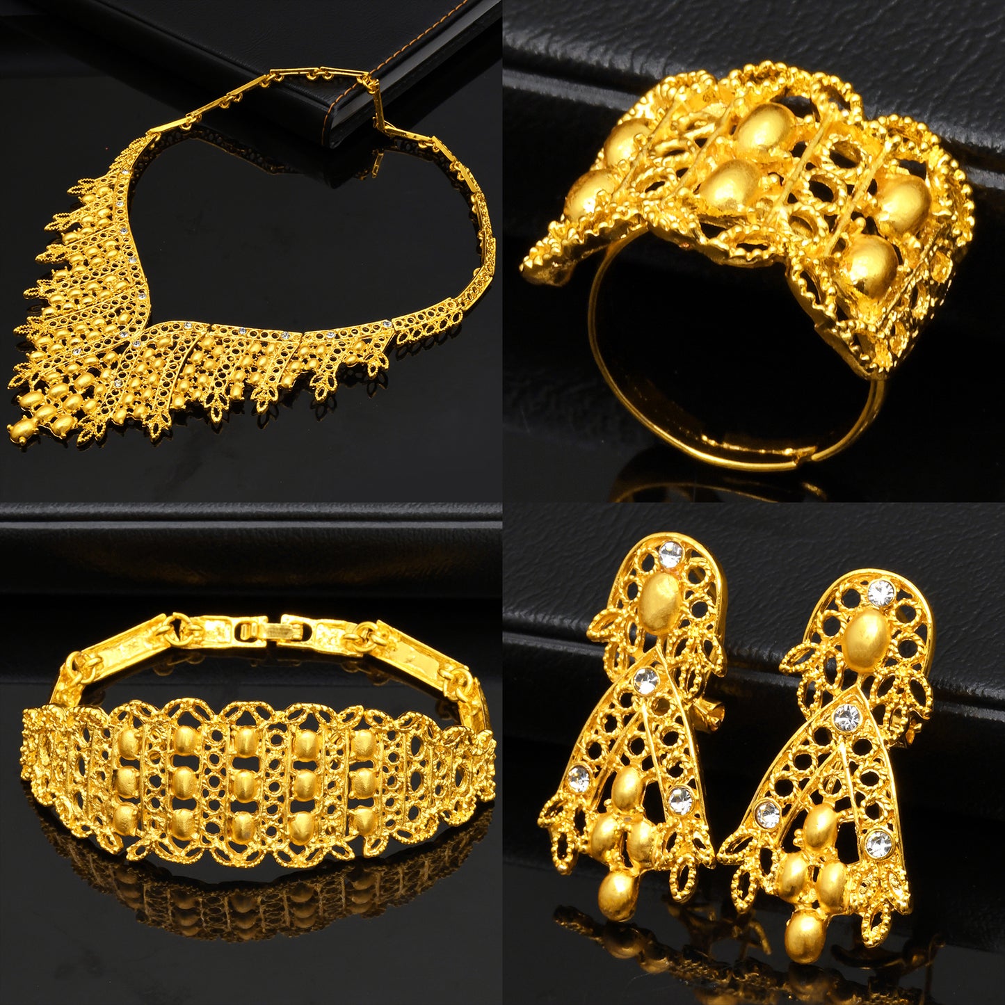 Majestic Gold Filigree Fringe Regal Set