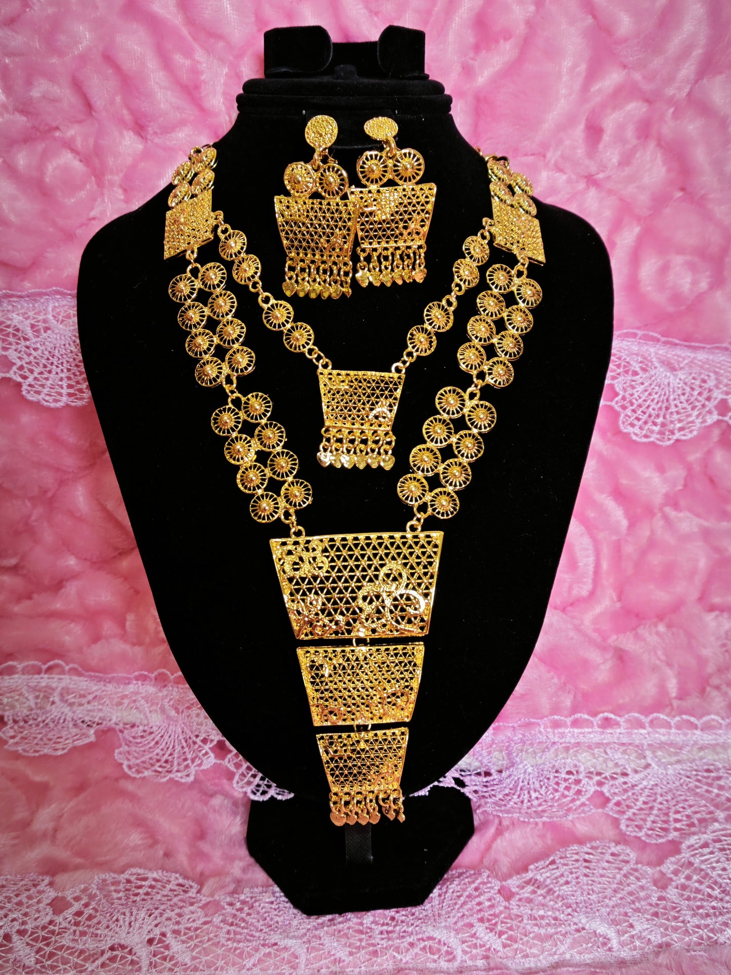Imperial Gilded Trapezoid-Fringe Set
