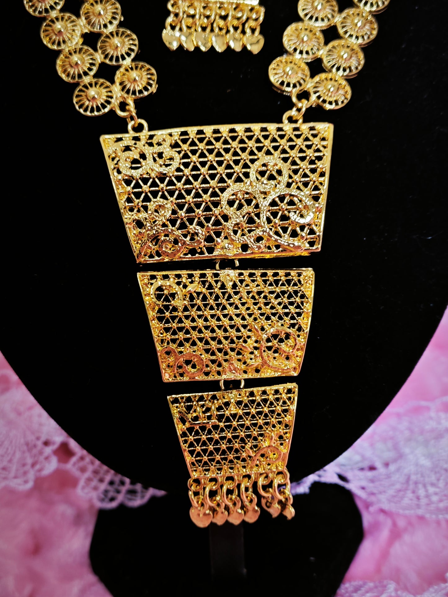 Imperial Gilded Trapezoid-Fringe Set