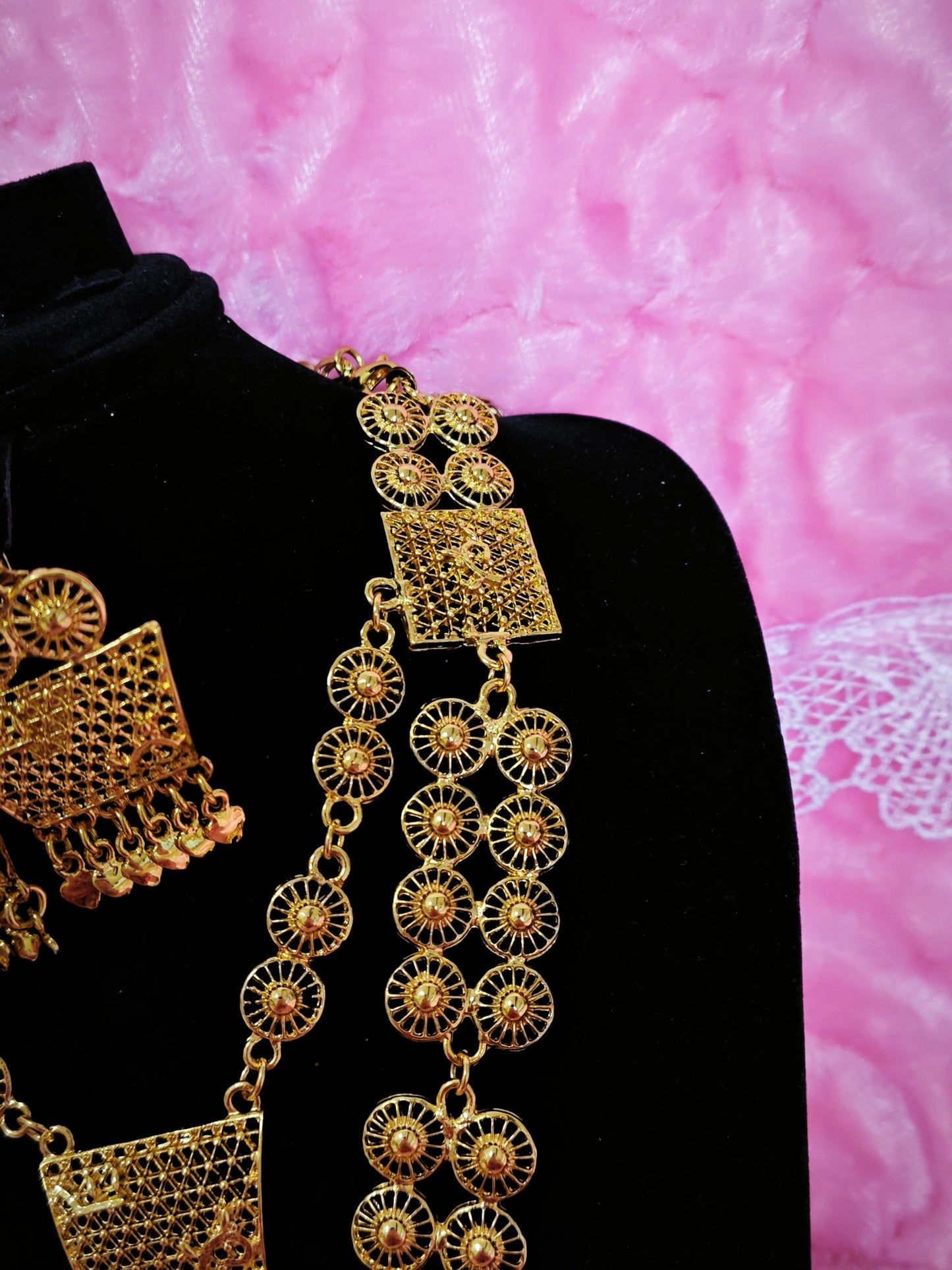 Imperial Gilded Trapezoid-Fringe Set