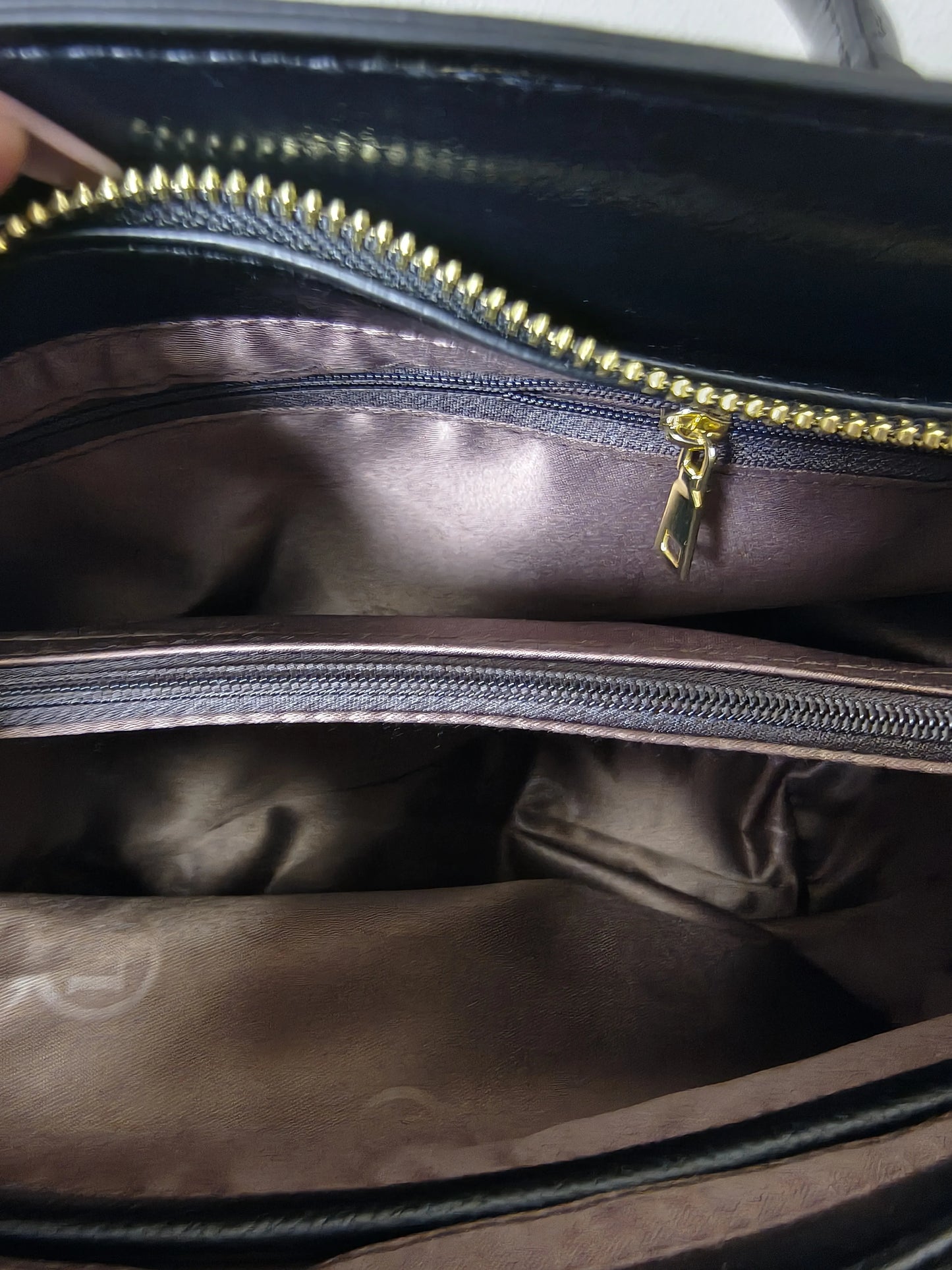 Black Crocodile Embossed Structured Tote Bag (E96)