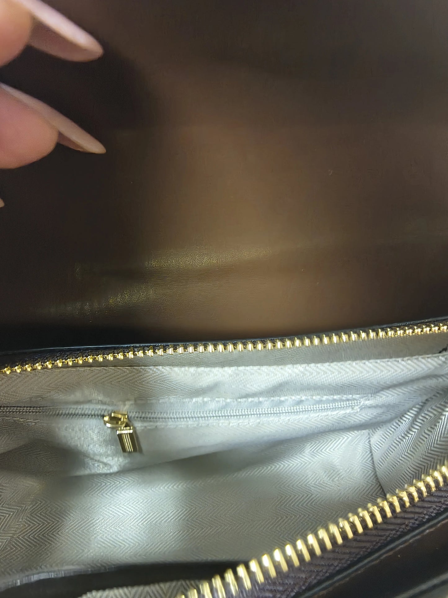 Brown Gradient Crocodile Embossed Boston Bag (E122)