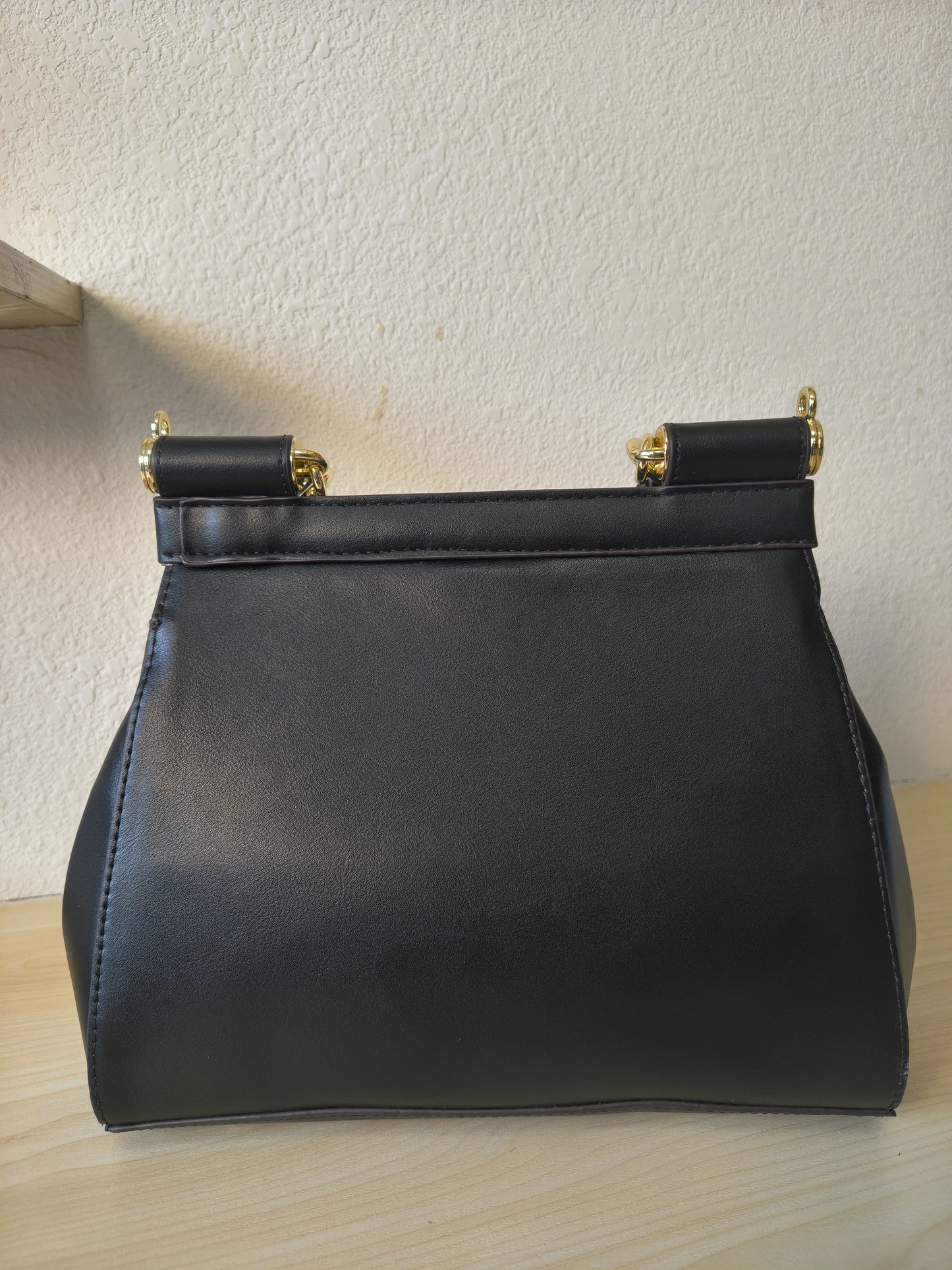 Luxury Black Gilded Metallic Lace-embroidered Bag (E127)
