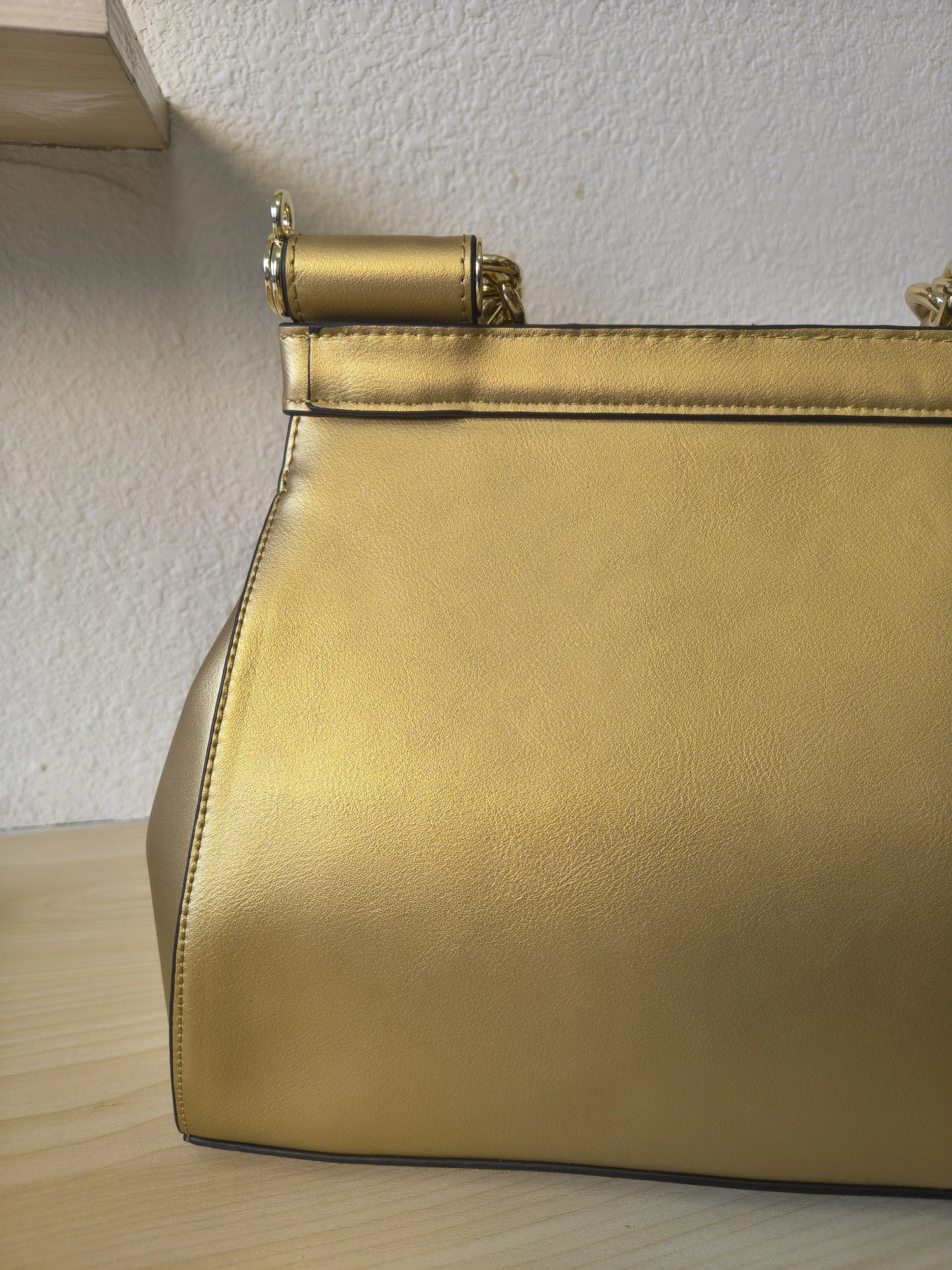 Luxury Gold Gilded Metallic Lace-embroidered Bag (E128)